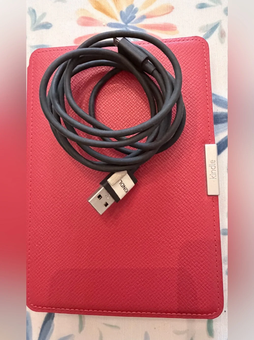 Amazon Kindle e-Reader with Coral Orange  Frame